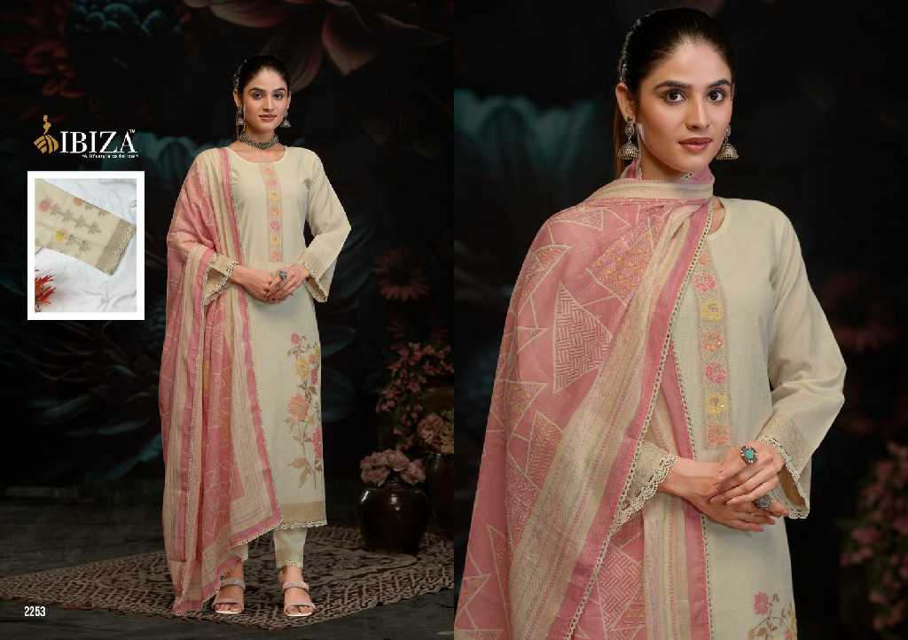 Ibiza Bosca Vol-7 Wholesale Pure Lawn Cotton With Handwork Salwar Suits