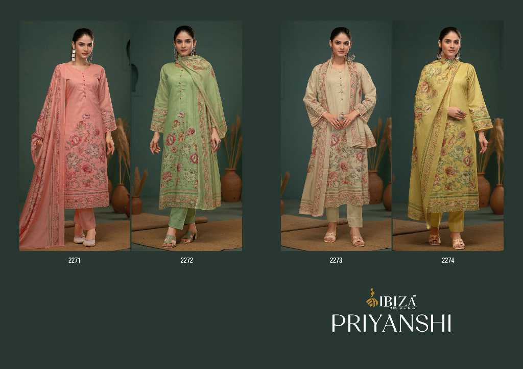 Ibiza Priyanshi Wholesale Pure Lawn Cotton With Embroidery Work Salwar Suits