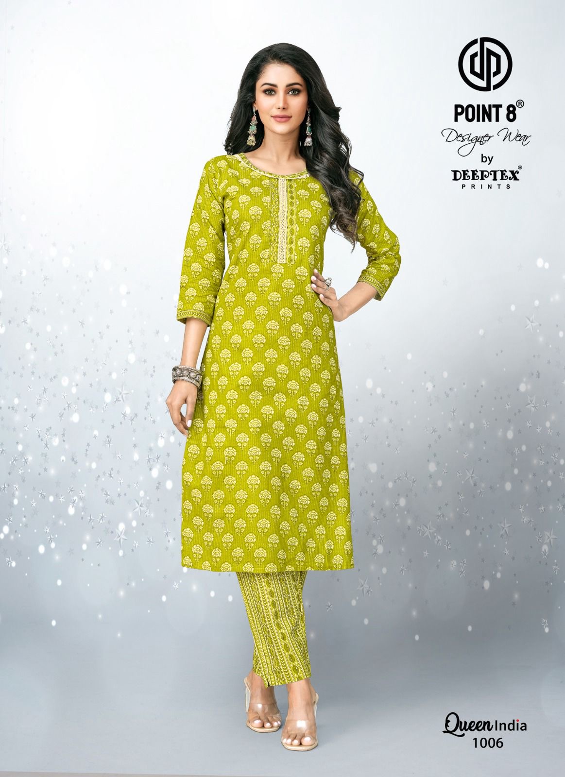 Deeptex Queen India Vol-10 Wholesale Cotton Printed And Embroidery Tie Kurti With Pants