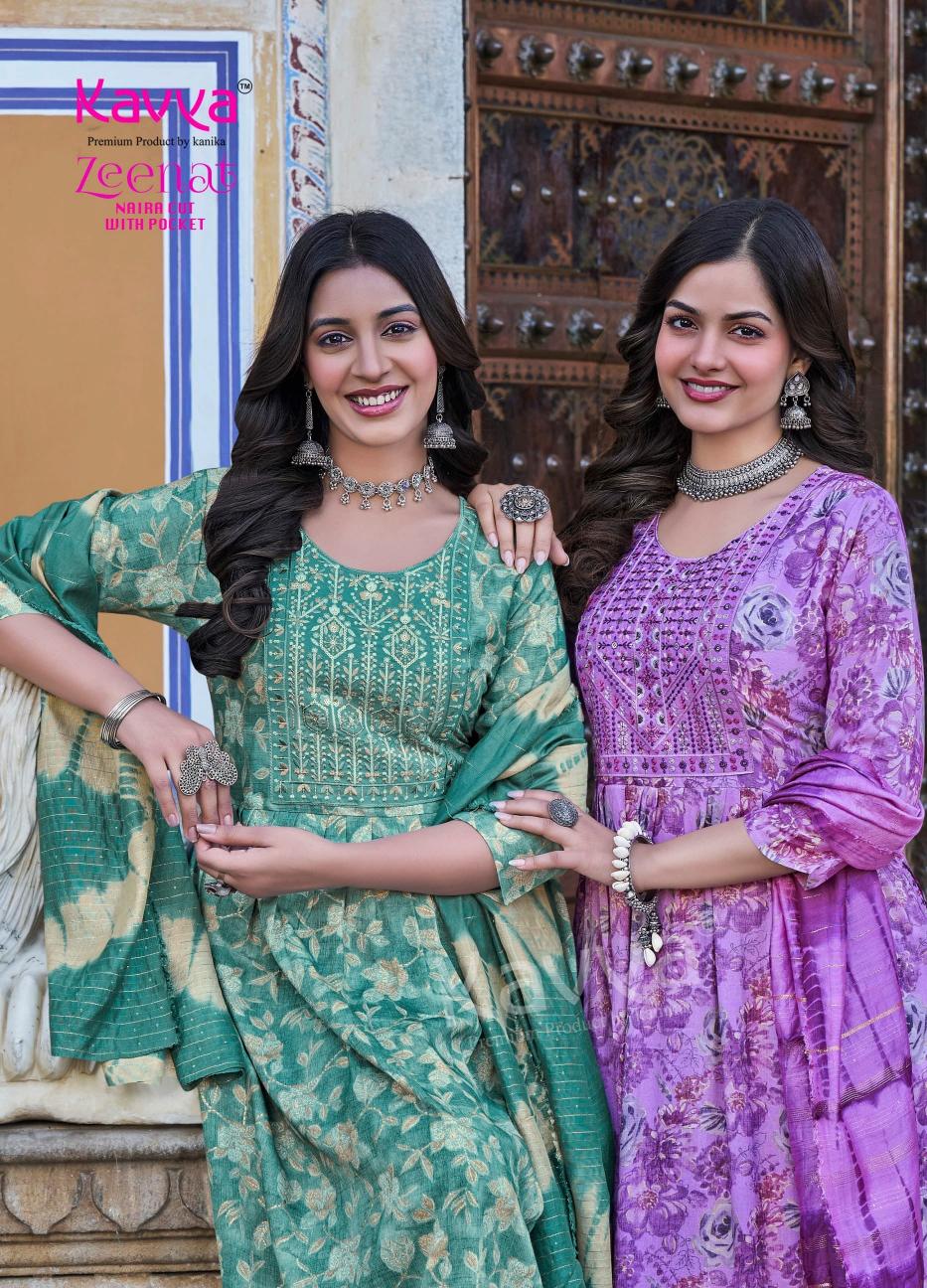 KAVYA PRESENTS ZEENAT VOL 28 CLASSY NAYRA CUT CAPSULE FOIL PRINT FULL STITCH BIG SIZE SALWAR SUIT
