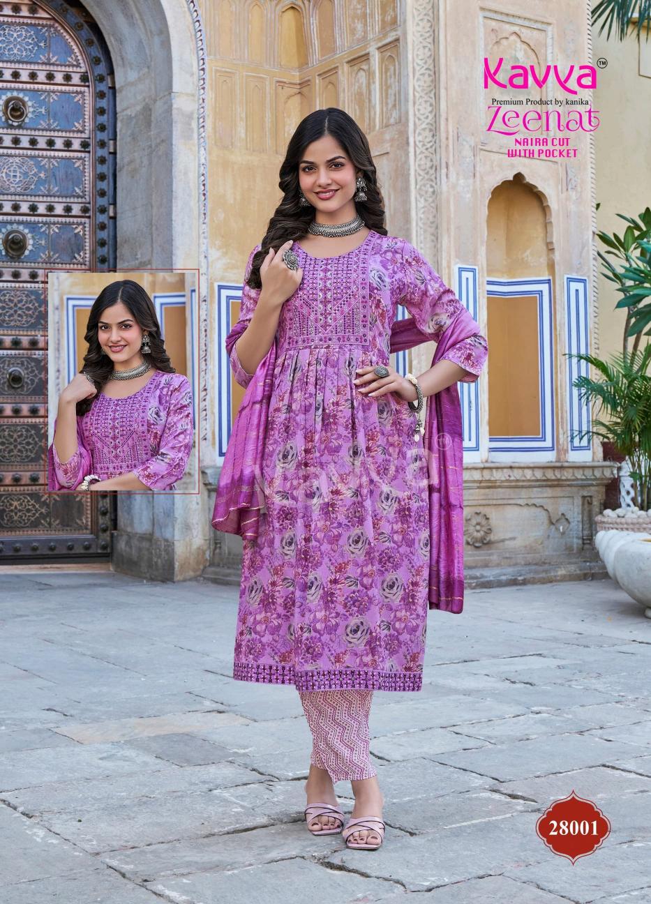 KAVYA PRESENTS ZEENAT VOL 28 CLASSY NAYRA CUT CAPSULE FOIL PRINT FULL STITCH BIG SIZE SALWAR SUIT