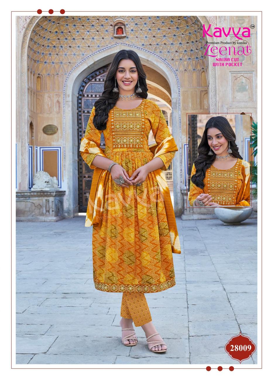 KAVYA PRESENTS ZEENAT VOL 28 CLASSY NAYRA CUT CAPSULE FOIL PRINT FULL STITCH BIG SIZE SALWAR SUIT
