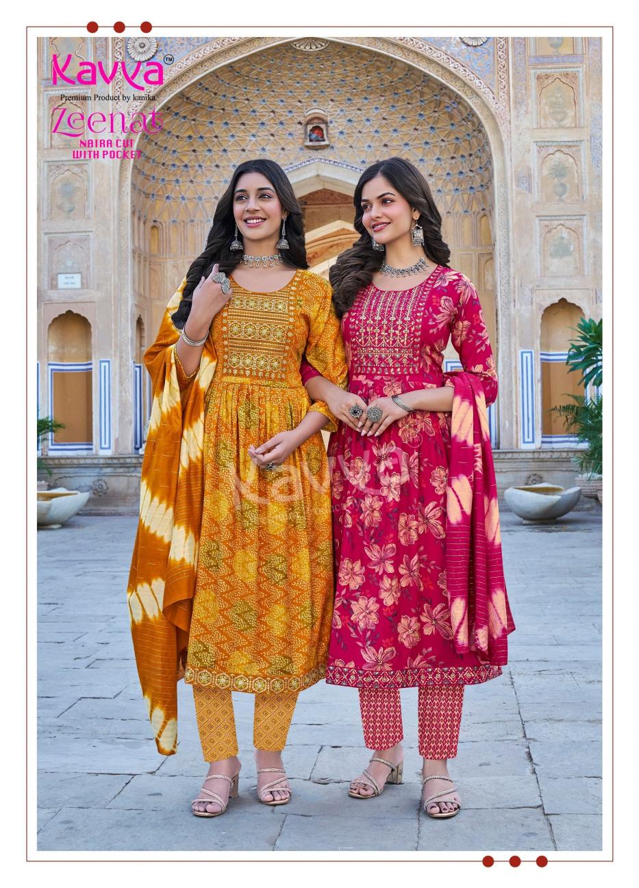KAVYA PRESENTS ZEENAT VOL 28 CLASSY NAYRA CUT CAPSULE FOIL PRINT FULL STITCH BIG SIZE SALWAR SUIT