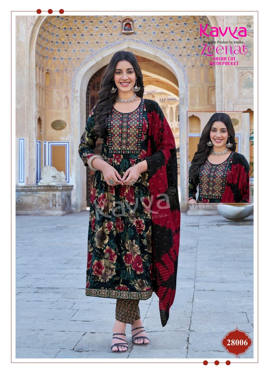 KAVYA PRESENTS ZEENAT VOL 28 CLASSY NAYRA CUT CAPSULE FOIL PRINT FULL STITCH BIG SIZE SALWAR SUIT