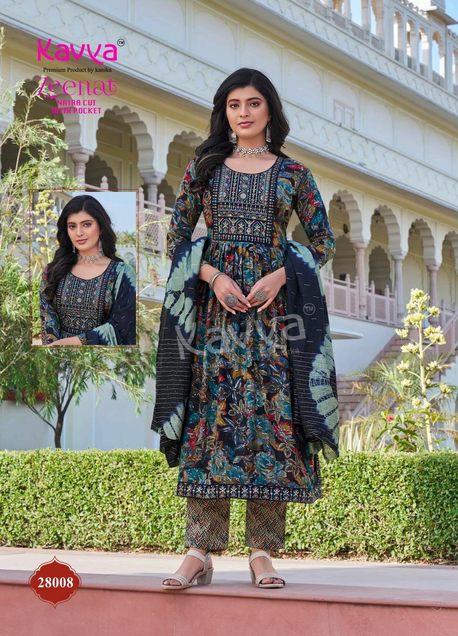 KAVYA PRESENTS ZEENAT VOL 28 CLASSY NAYRA CUT CAPSULE FOIL PRINT FULL STITCH BIG SIZE SALWAR SUIT