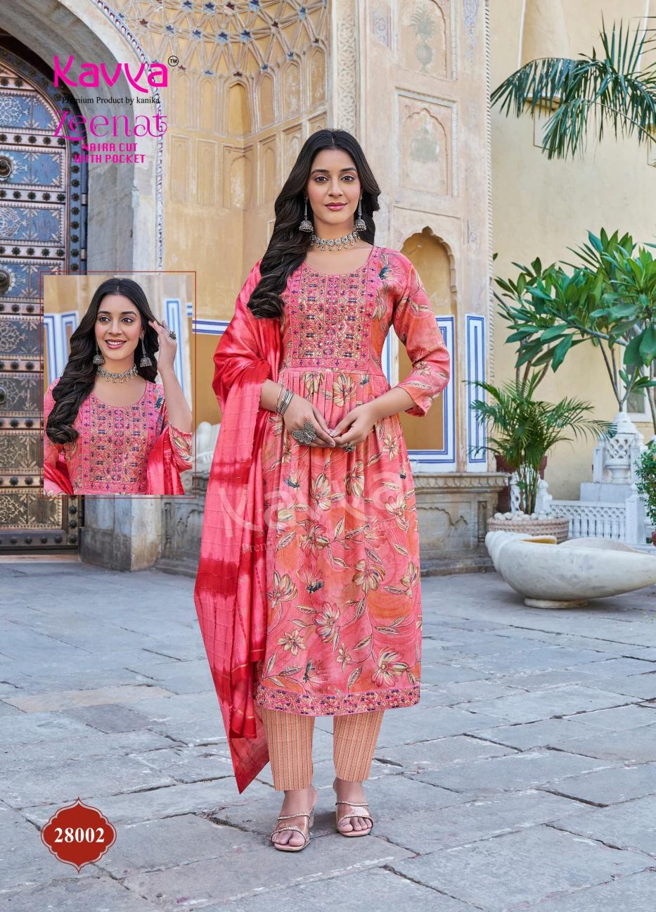 KAVYA PRESENTS ZEENAT VOL 28 CLASSY NAYRA CUT CAPSULE FOIL PRINT FULL STITCH BIG SIZE SALWAR SUIT