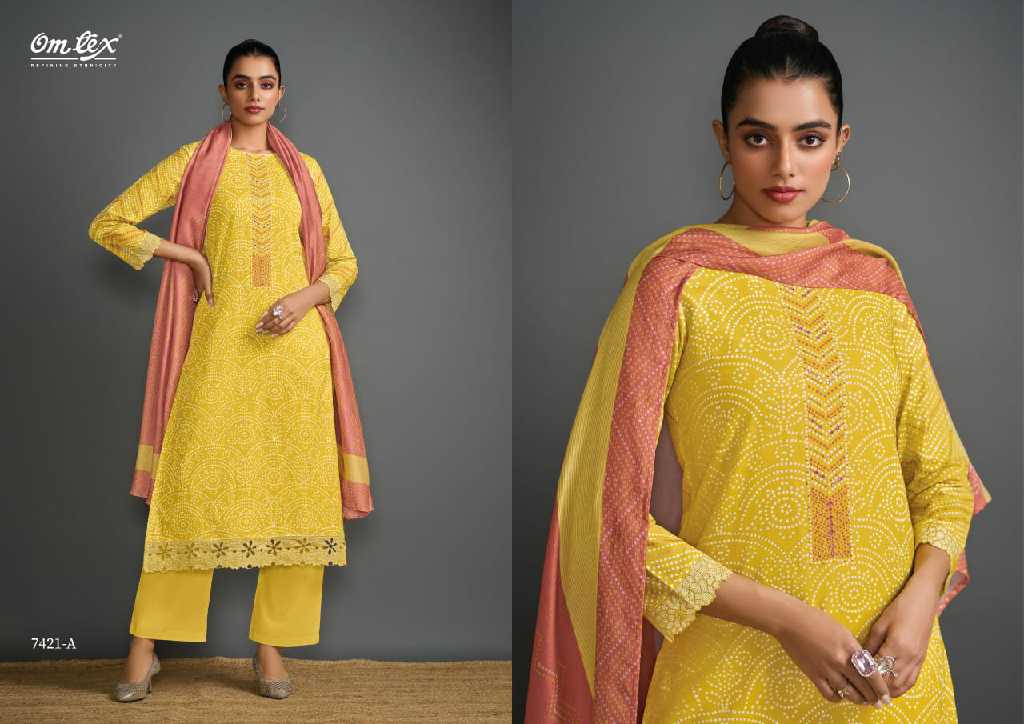 omtex glamour gaze lawn cotton hit design fancy dress material