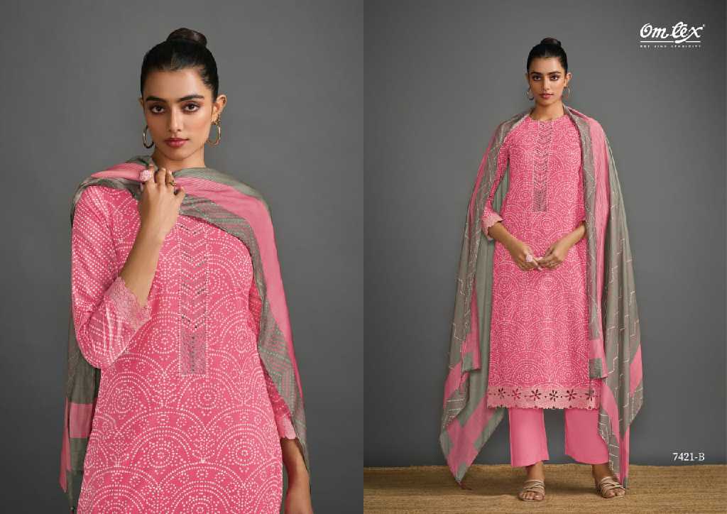 omtex glamour gaze lawn cotton hit design fancy dress material
