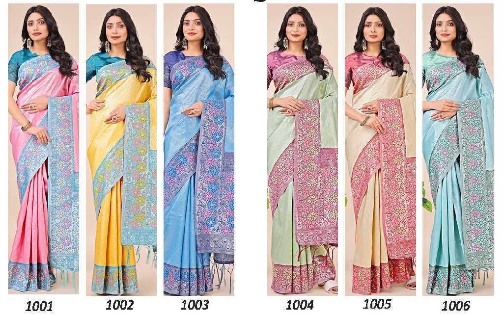 plazzo silk by astita fancy designer lichi silk fabric saree wholesale with fancy latkan