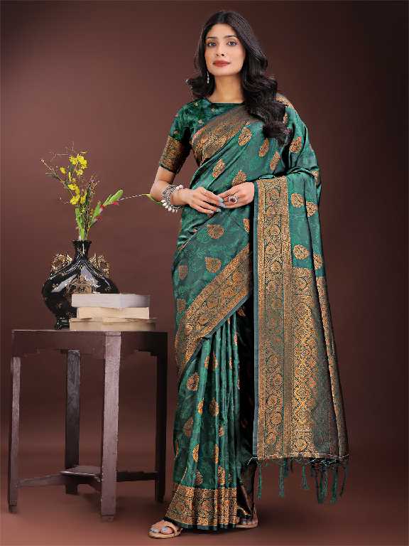 paalki by astita fancy designer silk fabric saree wholesale with fancy latkan