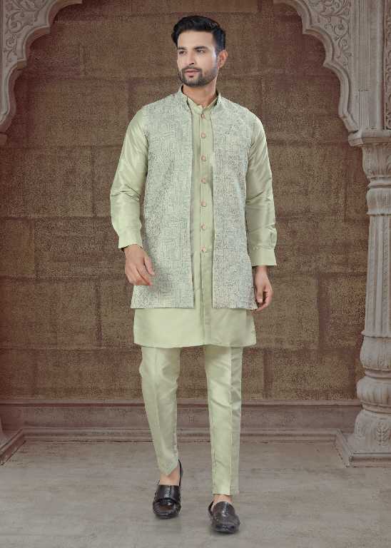 Outluk Vol-135 Wholesale Open Jacket With Tone to Tone Front Open Kurta Pajama Collection