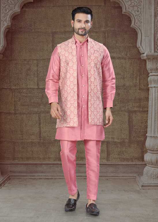 Outluk Vol-135 Wholesale Open Jacket With Tone to Tone Front Open Kurta Pajama Collection