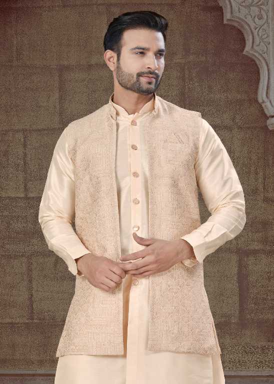 Outluk Vol-135 Wholesale Open Jacket With Tone to Tone Front Open Kurta Pajama Collection