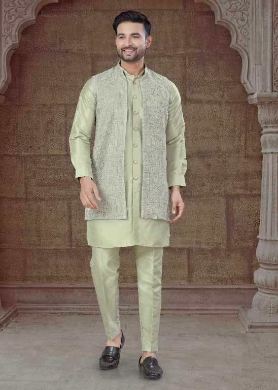 Outluk Vol-135 Wholesale Open Jacket With Tone to Tone Front Open Kurta Pajama Collection