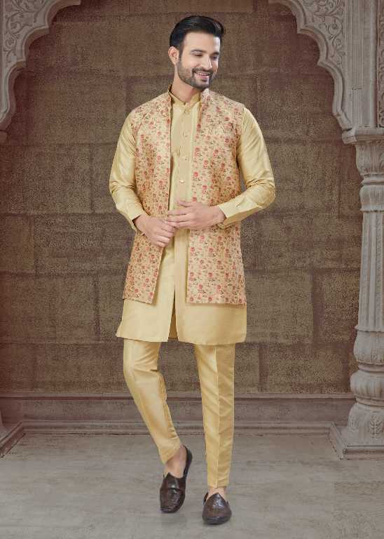 Outluk Vol-135 Wholesale Open Jacket With Tone to Tone Front Open Kurta Pajama Collection