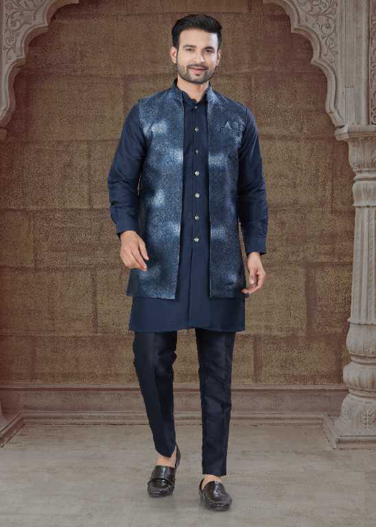 Outluk Vol-135 Wholesale Open Jacket With Tone to Tone Front Open Kurta Pajama Collection