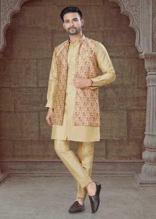 Outluk Vol-135 Wholesale Open Jacket With Tone to Tone Front Open Kurta Pajama Collection
