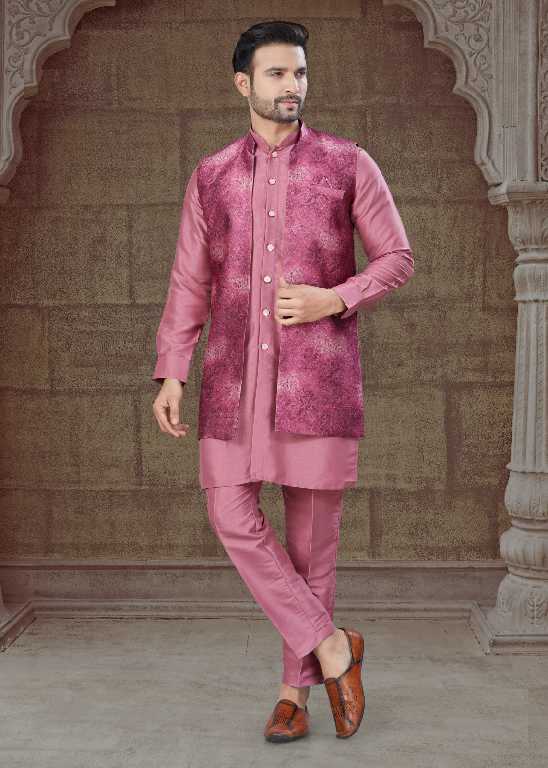Outluk Vol-135 Wholesale Open Jacket With Tone to Tone Front Open Kurta Pajama Collection