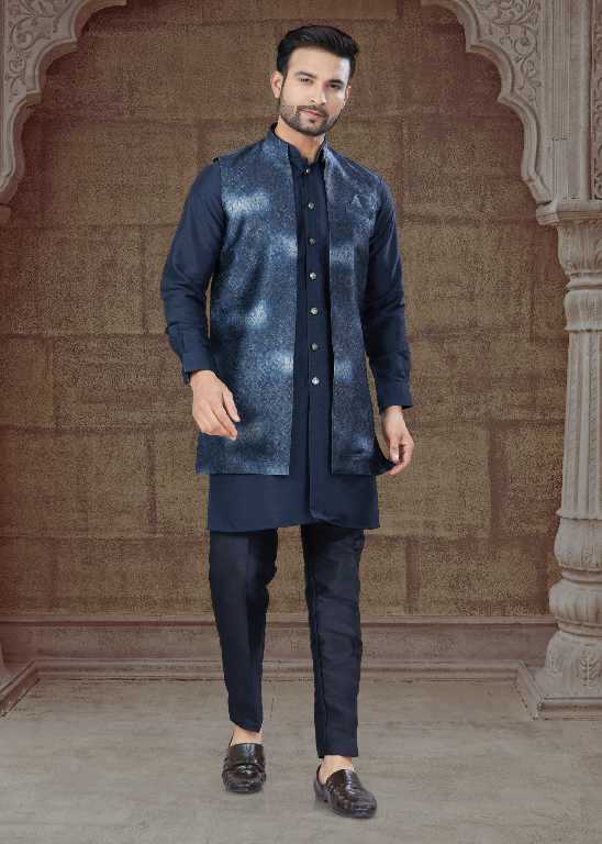 Outluk Vol-135 Wholesale Open Jacket With Tone to Tone Front Open Kurta Pajama Collection