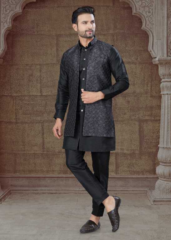 Outluk Vol-135 Wholesale Open Jacket With Tone to Tone Front Open Kurta Pajama Collection
