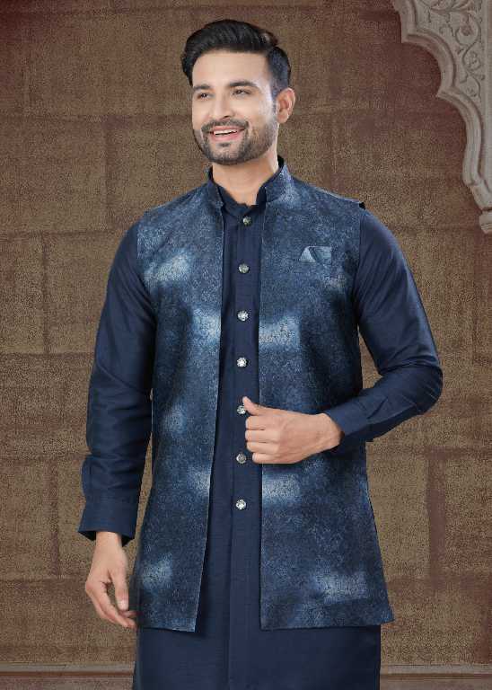 Outluk Vol-135 Wholesale Open Jacket With Tone to Tone Front Open Kurta Pajama Collection