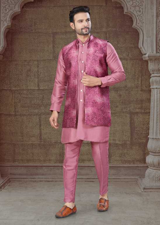 Outluk Vol-135 Wholesale Open Jacket With Tone to Tone Front Open Kurta Pajama Collection
