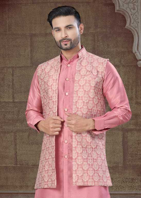 Outluk Vol-135 Wholesale Open Jacket With Tone to Tone Front Open Kurta Pajama Collection