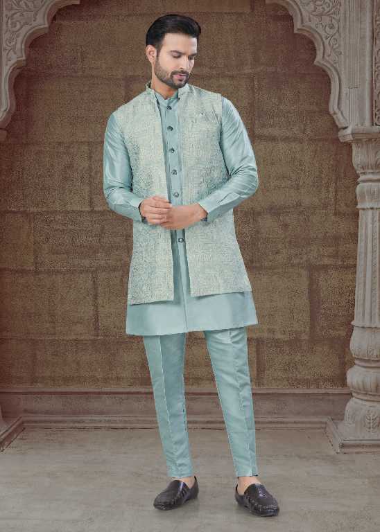 Outluk Vol-135 Wholesale Open Jacket With Tone to Tone Front Open Kurta Pajama Collection