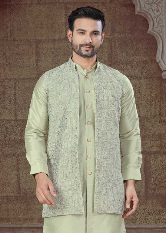 Outluk Vol-135 Wholesale Open Jacket With Tone to Tone Front Open Kurta Pajama Collection