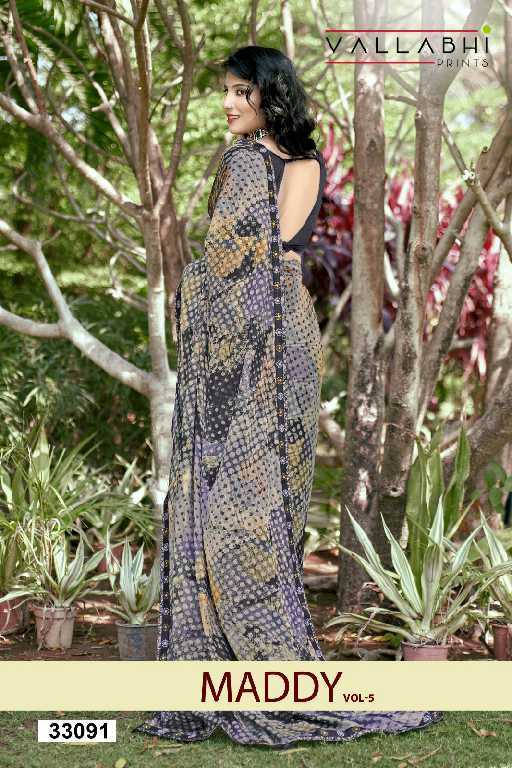 Vallabhi Maddy Vol-5 Wholesale Abstract Print Georgette Sarees