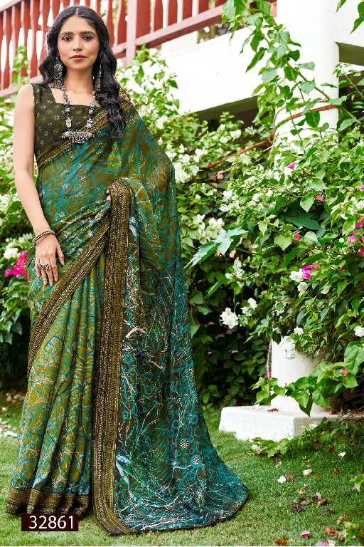 Vallabhi Mandana Vol-3 Wholesale Abstract Print With Swaroski Work Sarees