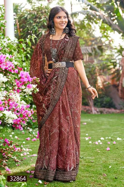Vallabhi Mandana Vol-3 Wholesale Abstract Print With Swaroski Work Sarees
