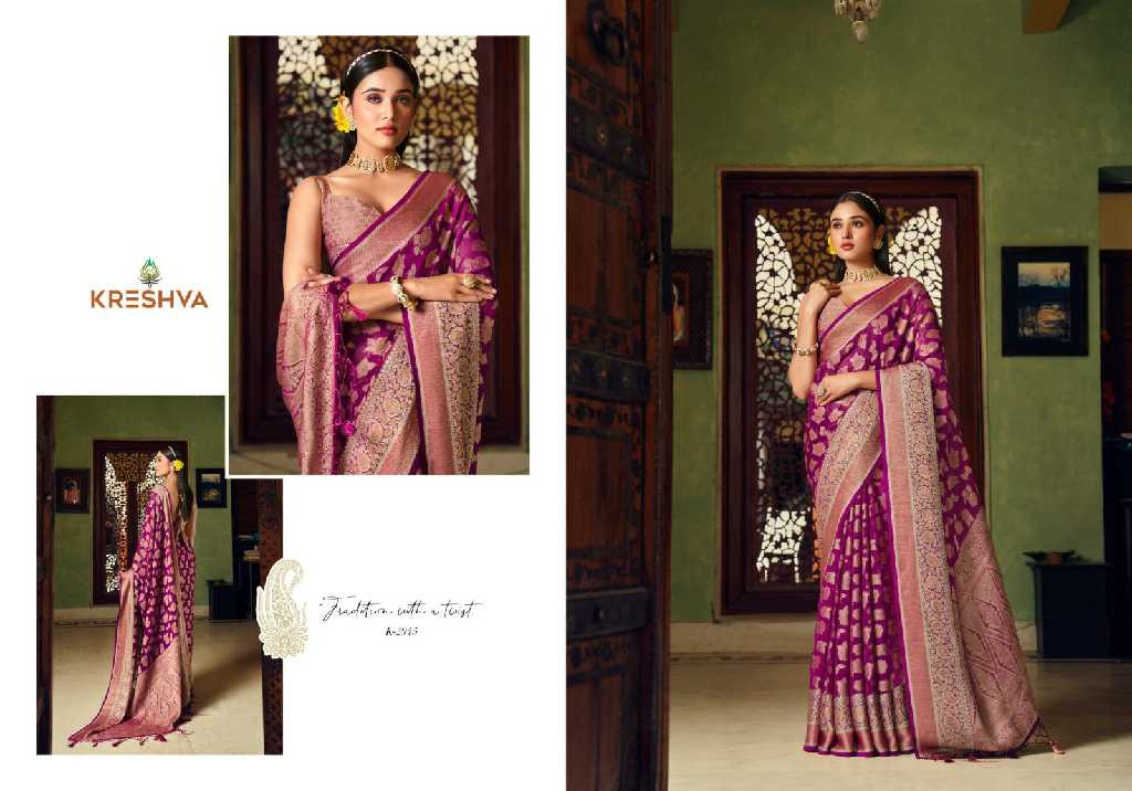 Kreshva Moksha Wholesale Georgette With Weaving Buta Border Party Wear Sarees