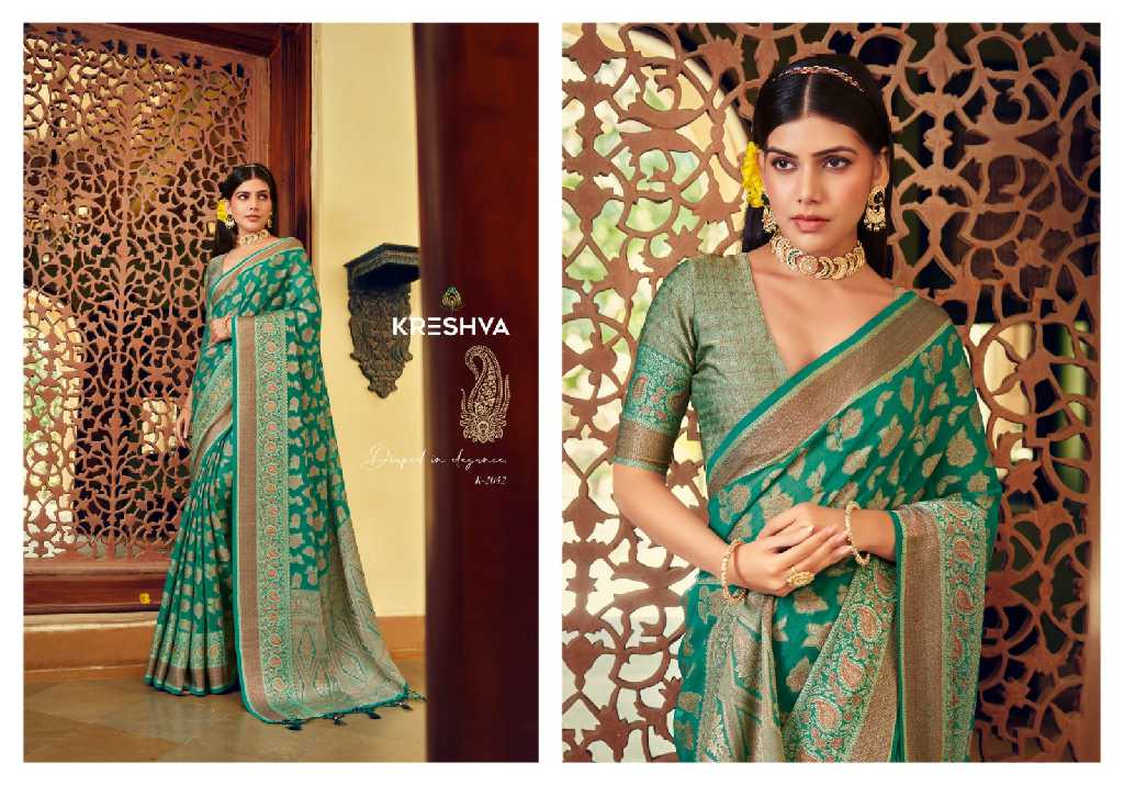Kreshva Moksha Wholesale Georgette With Weaving Buta Border Party Wear Sarees