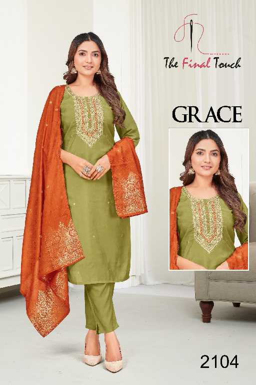 The Final Touch Grace Wholesale Roman With Work Fabrics Salwar Suits Combo