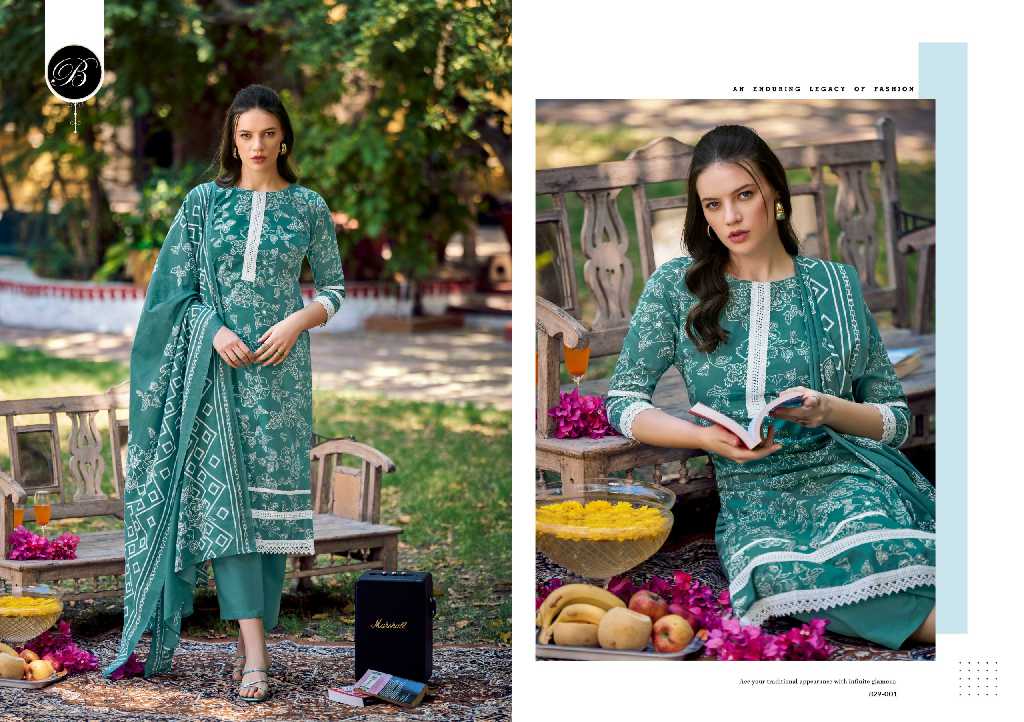 Belliza Raha Vol-2 Wholesale Pure Cotton With Daman Work Dress Material