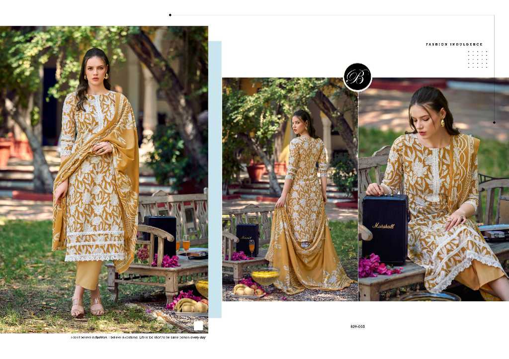 Belliza Raha Vol-2 Wholesale Pure Cotton With Daman Work Dress Material