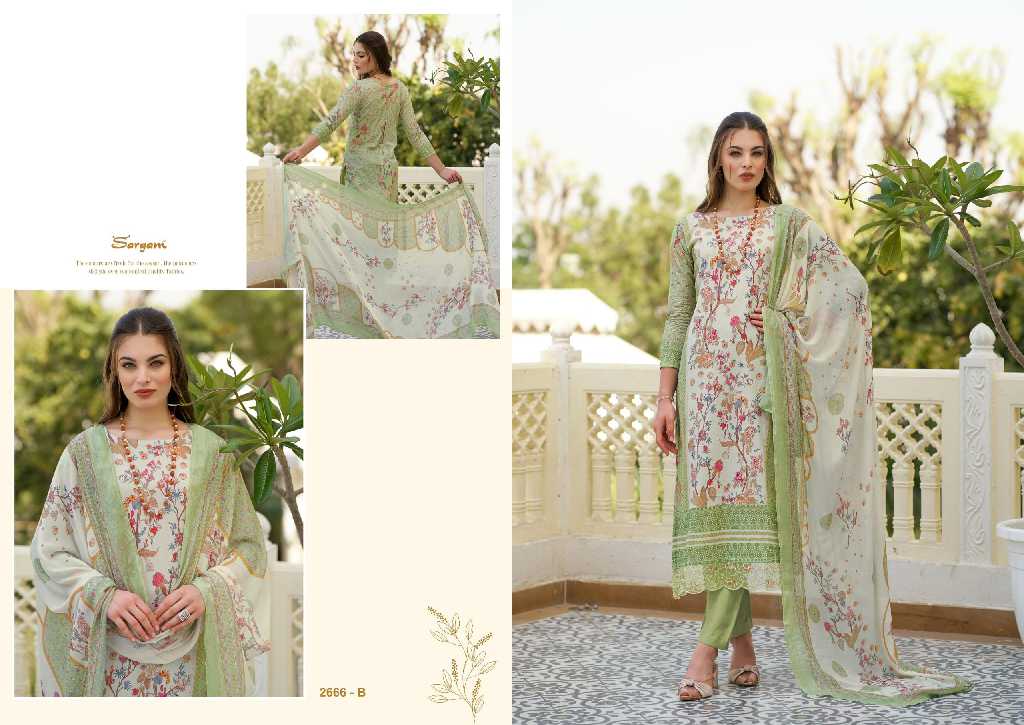Sargam Mahima Wholesale Pure Cambric With Elegant Work Dress Material