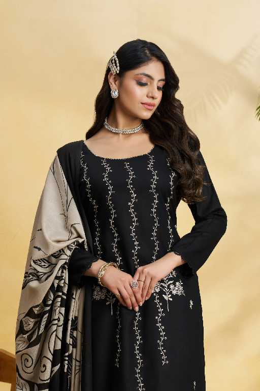 JT All Black Vol-14 Wholesale Premium Work Cotton Dress Material