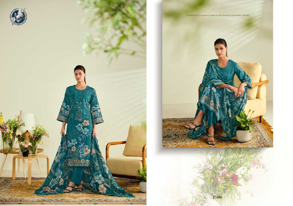 Vivek Ibadat Vol-24 Wholesale Heavy Cotton Lawn With Emb Work Straight Suits