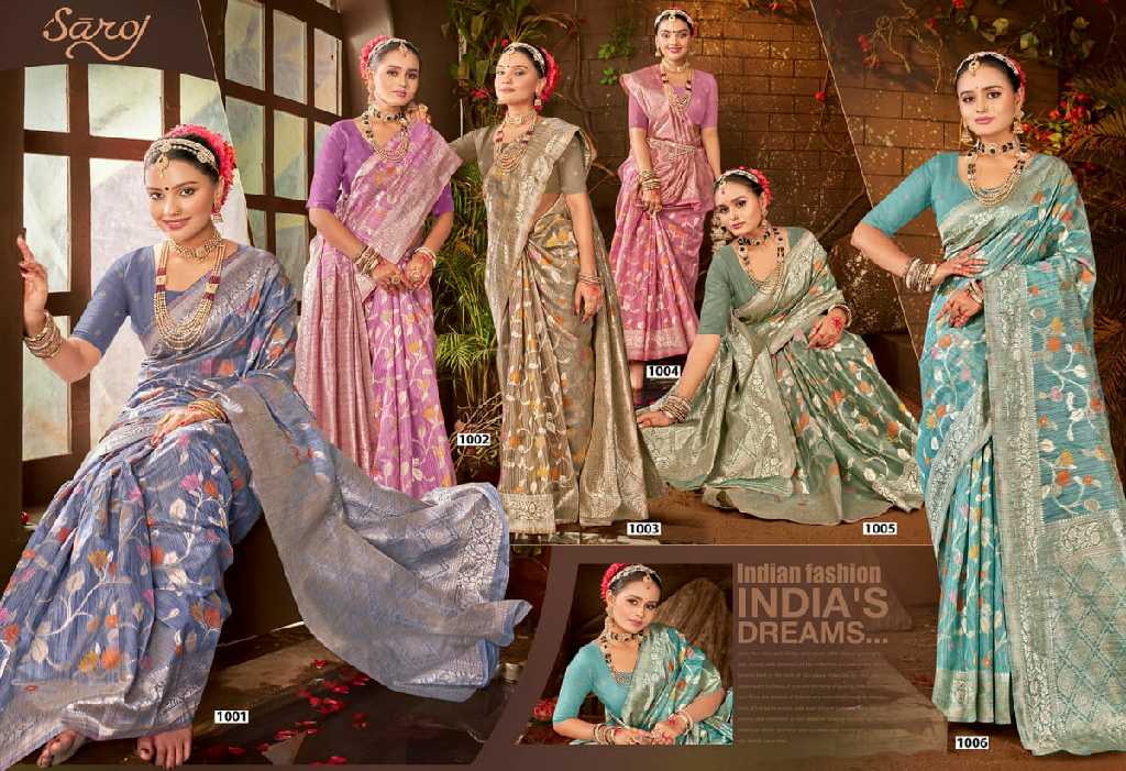 Saroj Shantiniketan Silk Vol-4 Wholesale Soft Linen Silk With Rich Pallu Sarees