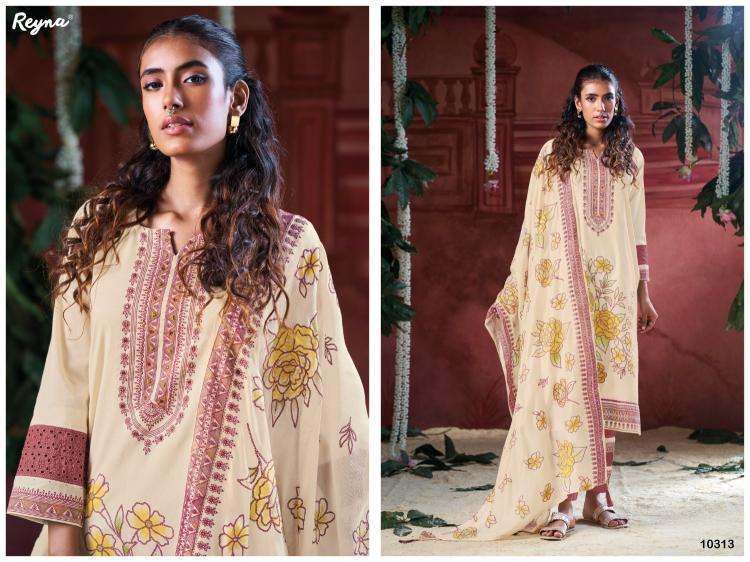 reyna jasmine cotton hand printed pretty look salwar kameez online