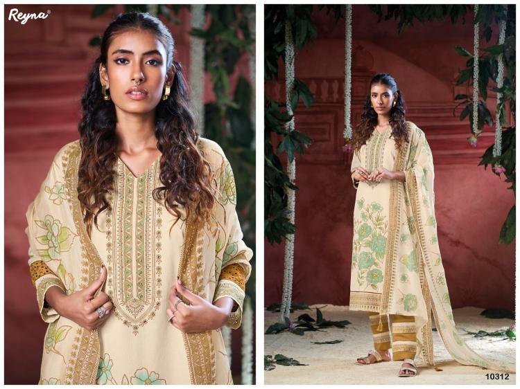 reyna jasmine cotton hand printed pretty look salwar kameez online