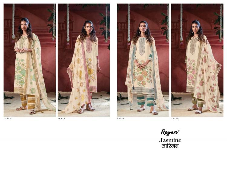 reyna jasmine cotton hand printed pretty look salwar kameez online