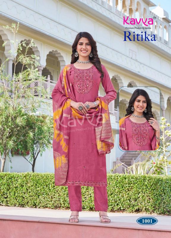 ritika vol 1 by kavya viscose vertican fully stitch shop trendy ladies suit
