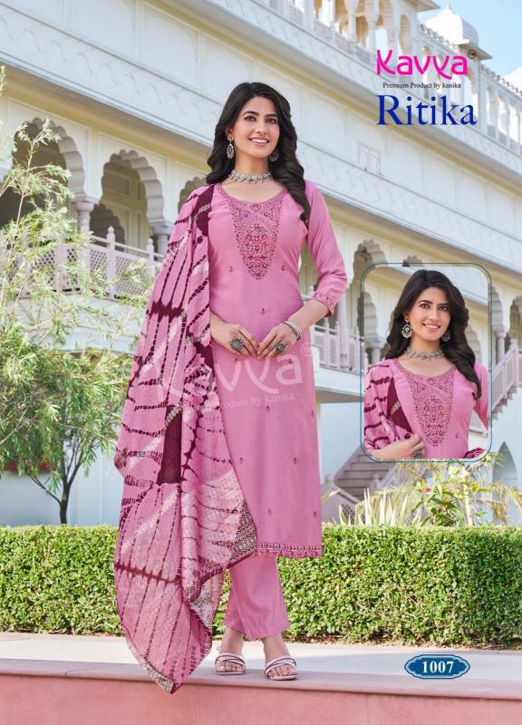 ritika vol 1 by kavya viscose vertican fully stitch shop trendy ladies suit