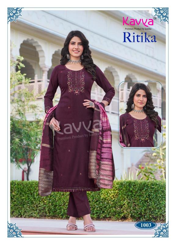 ritika vol 1 by kavya viscose vertican fully stitch shop trendy ladies suit