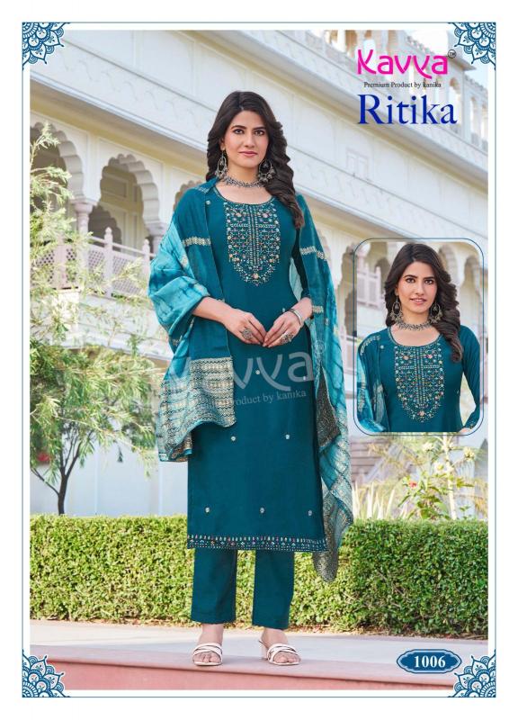 ritika vol 1 by kavya viscose vertican fully stitch shop trendy ladies suit