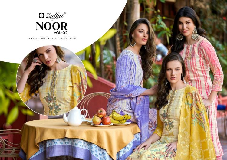 NOOR VOL 2 BY ZULFAT WHOLESALE COTTON SUIT FOR WOMENS