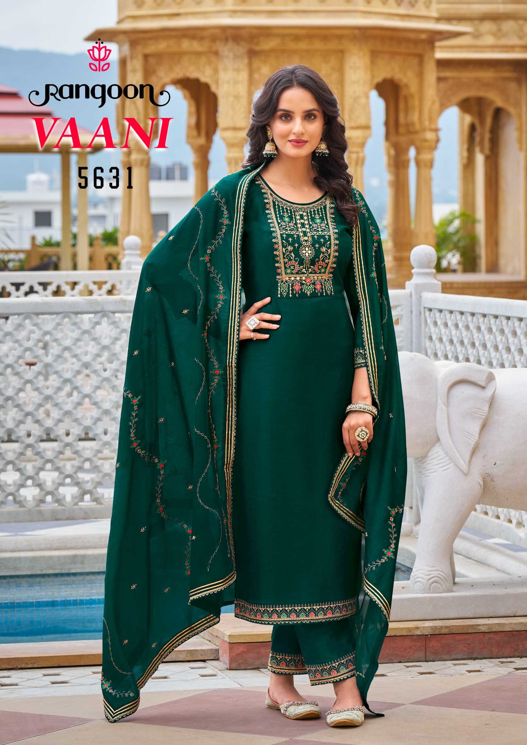VAANI BY RANGOON SILK READYMADE EMBROIDERY WORK DESIGNER SALWAR SUIT